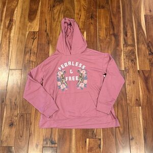 Bixby Pink 'Fearless & Free' Hoodie girl large